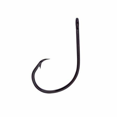 Eagle Claw Lazer Sharp Circle Sea Hook, Size 30, Barbed Needle Point, Offset, Ringed Eye, Platinum Black, 20 P L197BKUH-3/0